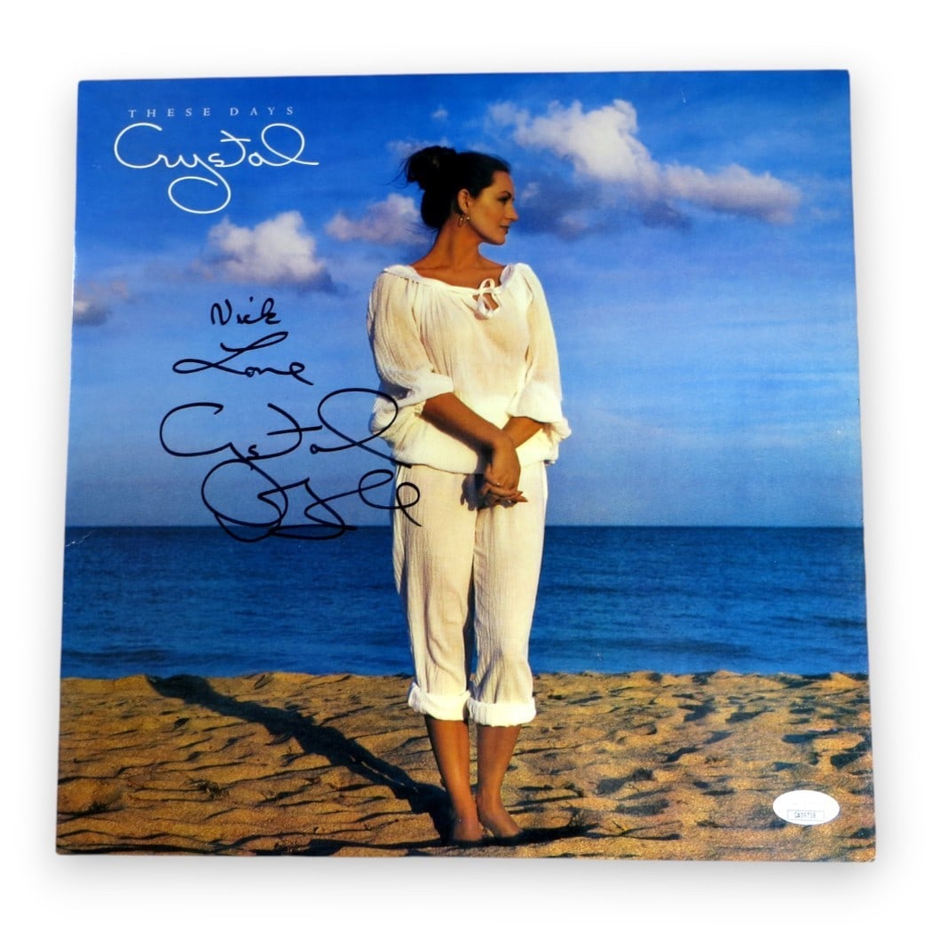 Crystal Gayle Autographed Album Cover Sleeve These Days JSA Authenticated: Crystal Gayle Autographed Album Cover Sleeve These Days JSA Authenticated This is a pre-owned autographed album cover and sleeve by Crystal Gayle, featuring her signature on both the album cover and s