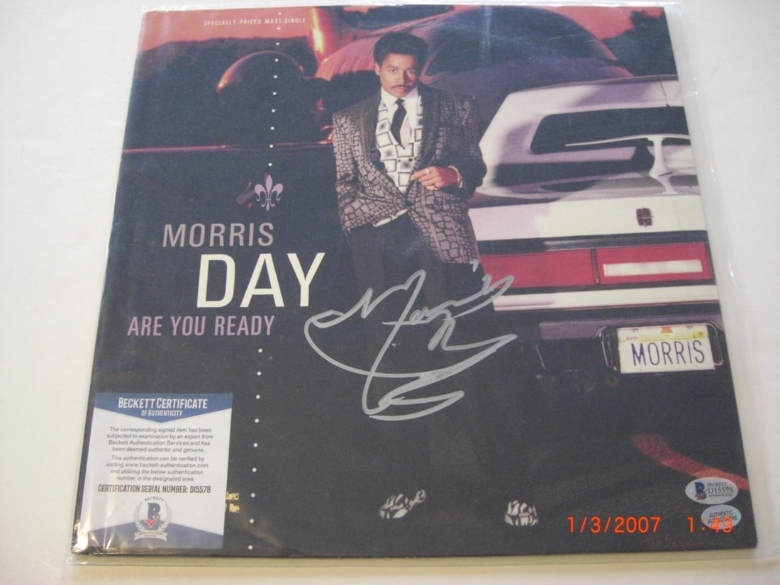 Signed Are You Ready LP Album by Morris Day and The Time with COA: Signed Are You Ready LP Album by Morris Day and The Time with COA This is an original LP record album featuring Morris Day and The Time, titled "Are You Ready." The album is signed and comes with a Be