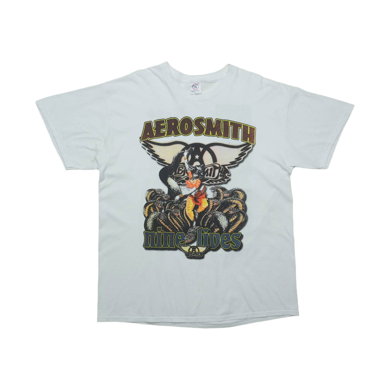 Vintage White Aerosmith Nine Lives Concert Tee XL (1 of 5)