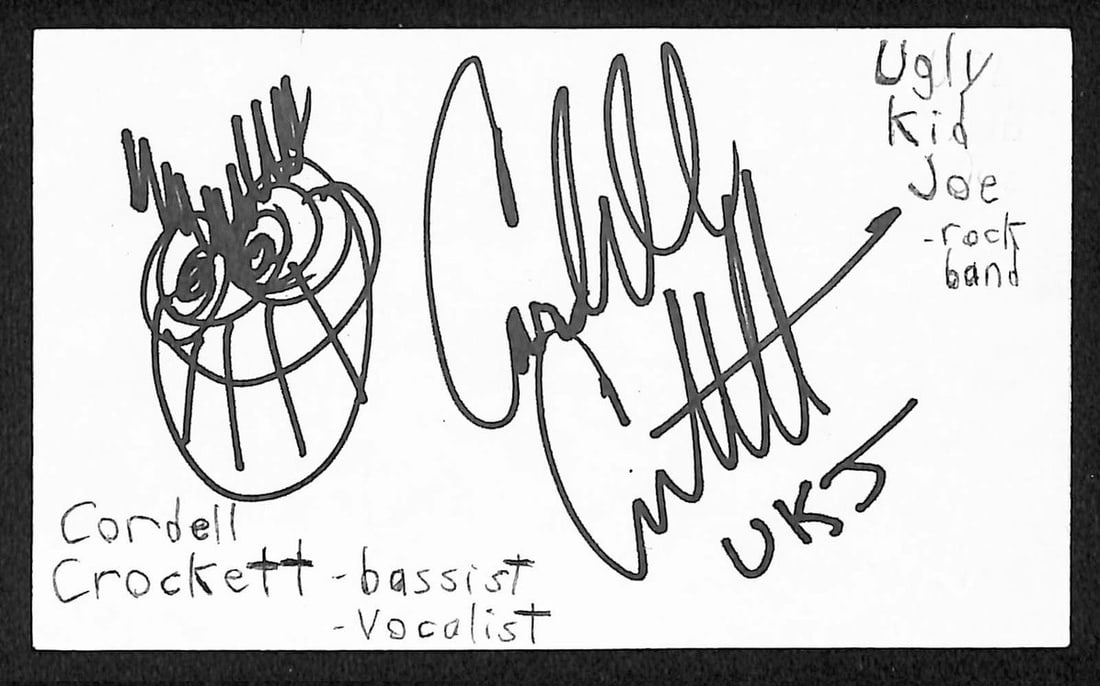 Cordell Crockett signed 3x5 index card JSA (1 of 2)