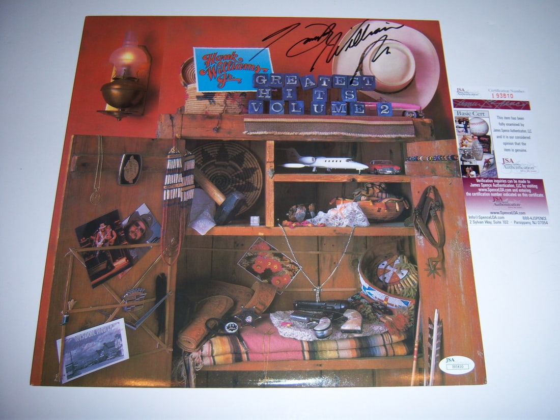 Signed Hank Williams Jr Greatest Hits Volume 2 LP with JSA COA (1 of 1)