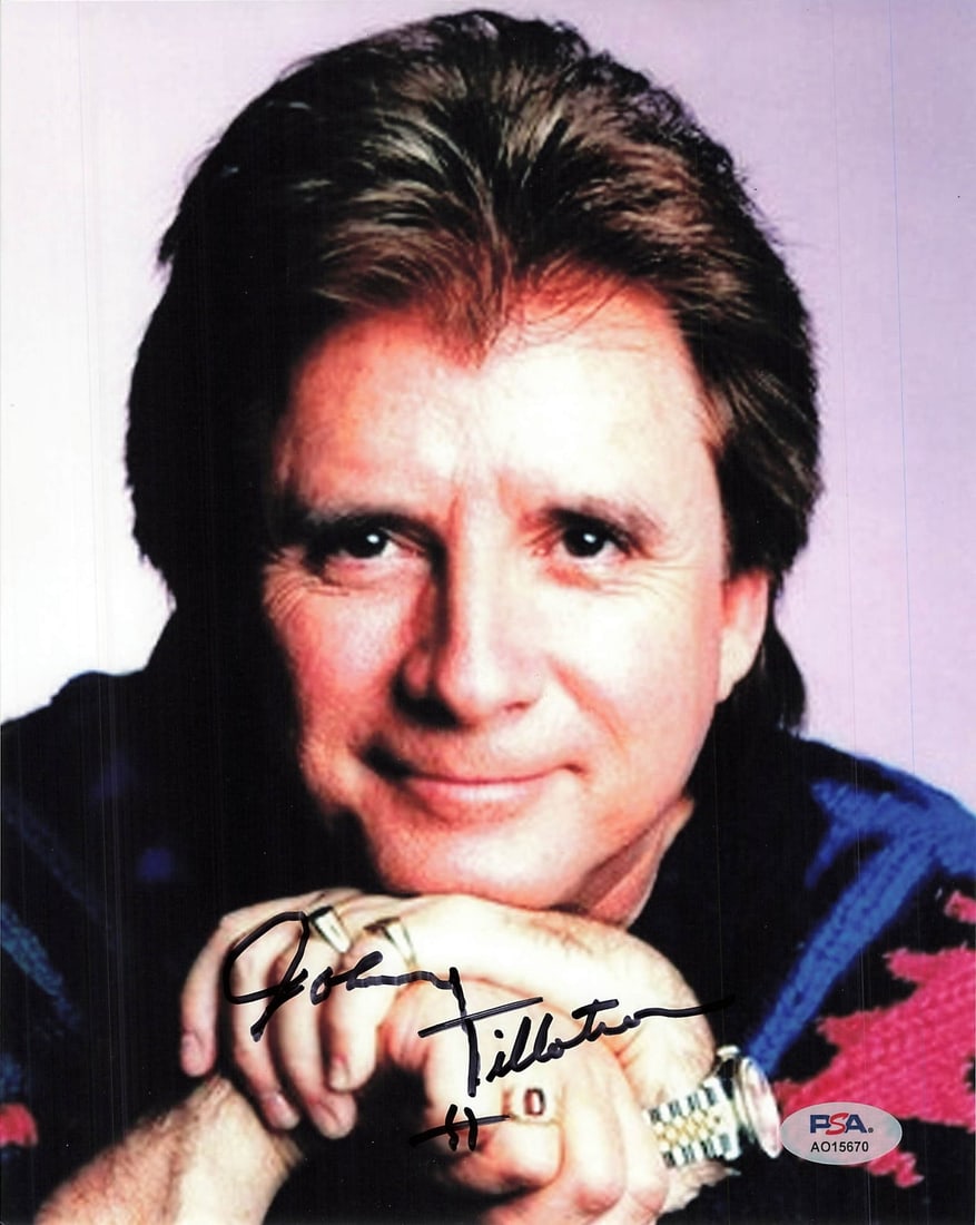 Johnny Tillotson Autographed 8x10 Photo PSA/DNA Certified Musician: Johnny Tillotson Autographed 8x10 Photo PSA/DNA Certified Musician This is a professionally printed 8x10 photograph featuring the signature of musician and singer-songwriter Johnny Tillotson. The auto