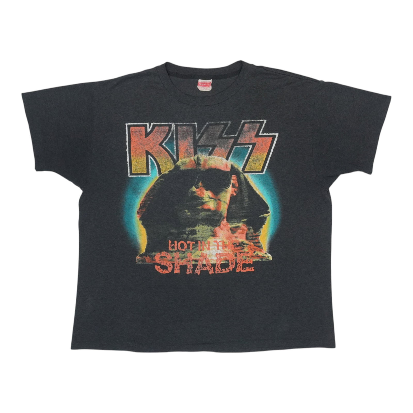 Vintage 1990 Kiss Hot In The Shade Concert Tour Black T-Shirt XL: Vintage 1990 Kiss Hot In The Shade Concert Tour Black T-Shirt XL This is an original vintage 1990 Kiss Hot In The Shade Tour Shirt featuring front and back graphics. The shirt is made from a 50/50 pol