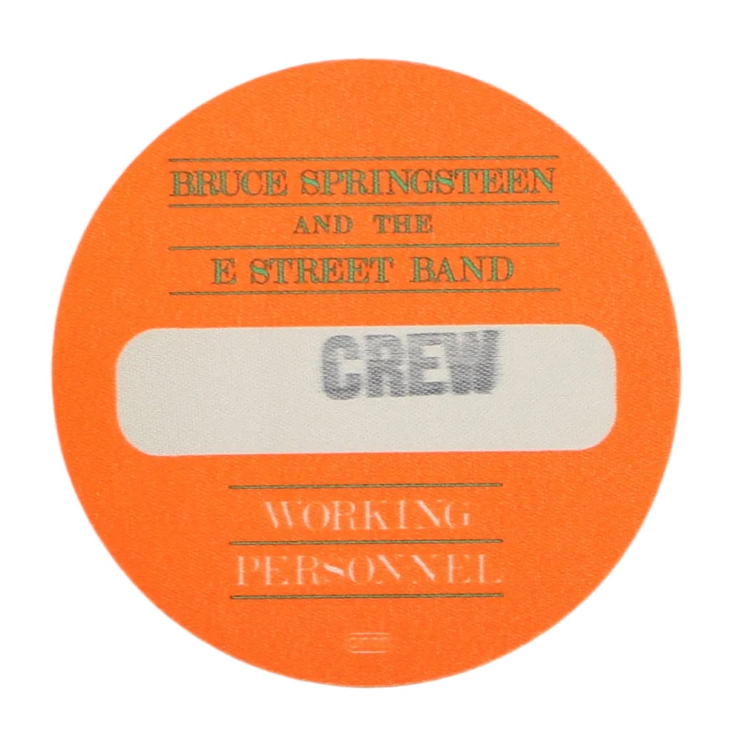 Vintage 1984 Tour Crew Backstage Pass Bruce Springsteen E Street Band (1 of 2)
