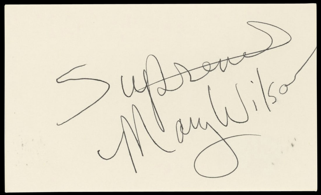 Mary Wilson Supremes Authentic Signed 3x5 Index Card Beckett BAS (1 of 5)