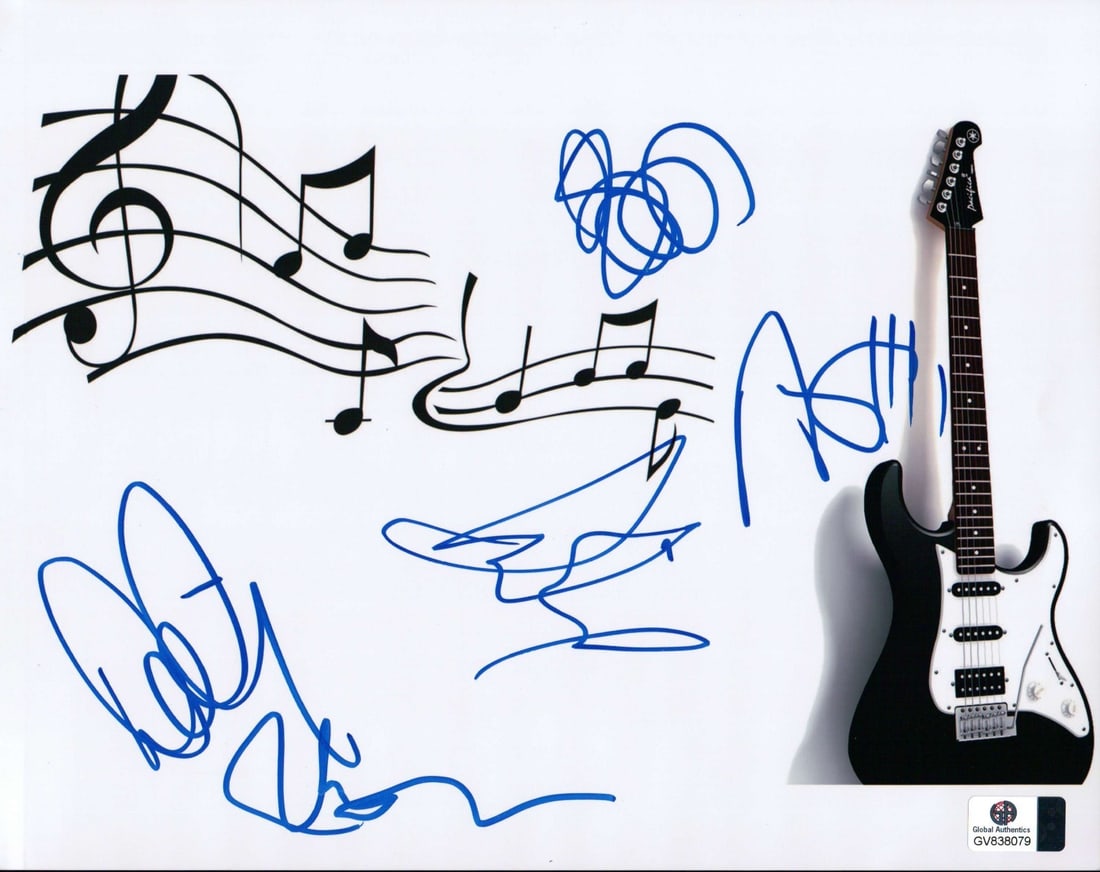 Flogging Molly Autographed 8x10 Photo with Dave King Bridget Regan GAI Certified: Flogging Molly Autographed 8x10 Photo with Dave King Bridget Regan GAI Certified This is an original 8x10 photograph of the band Flogging Molly, featuring the autographs of lead singer Dave King and B