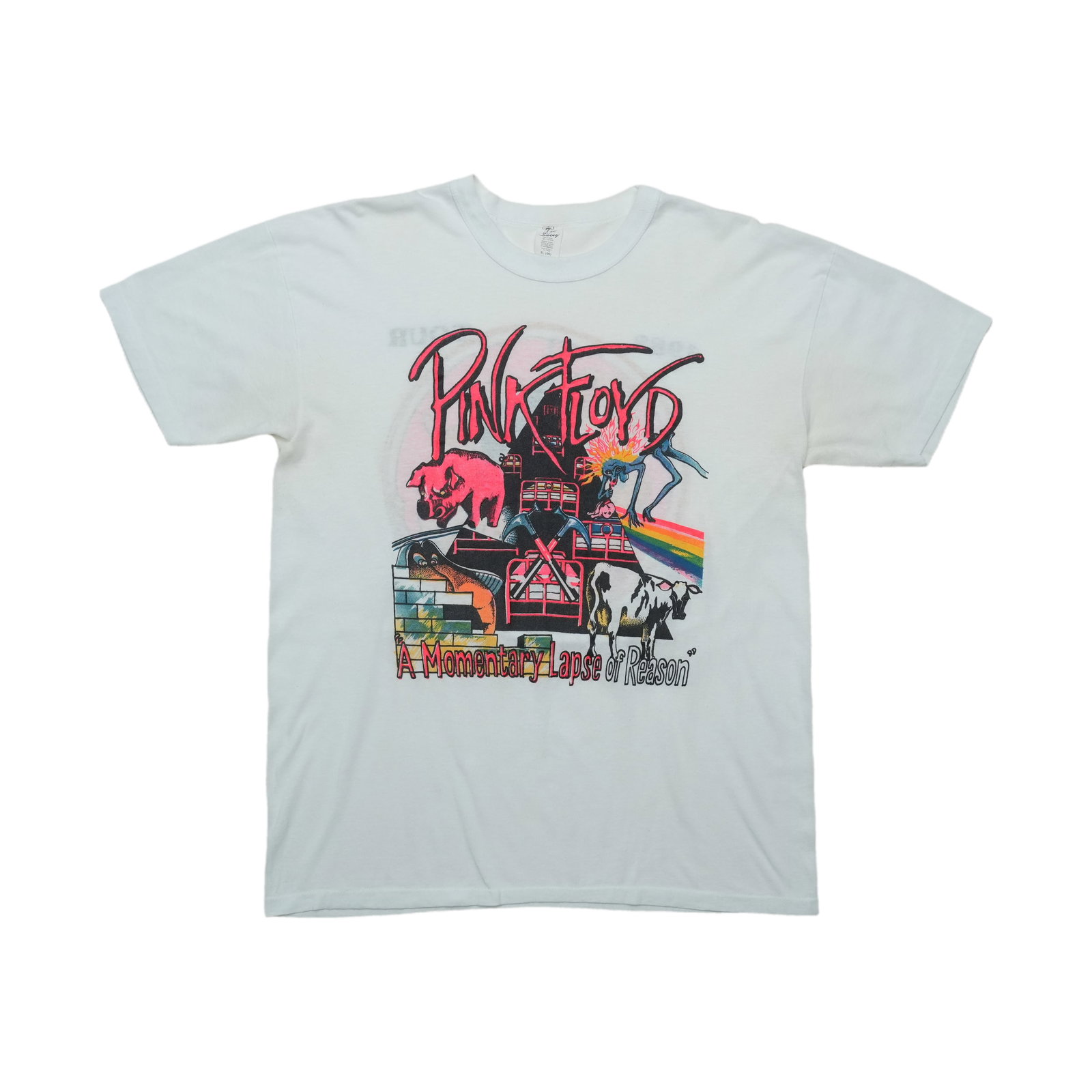 Pink Floyd 1988 Tour Tee Momentary Lapse of Reason White Cotton XL (1 of 7)