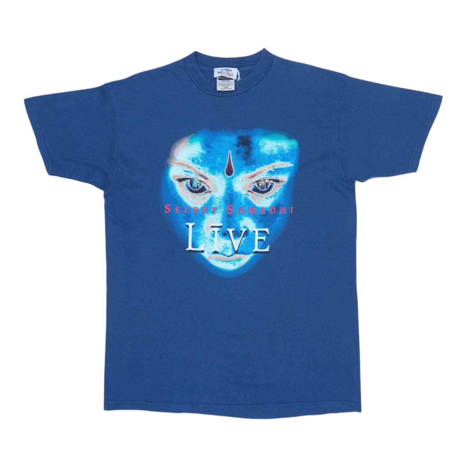 Vintage 1997 Secret Samadhi Tour T-Shirt by Live Blue Cotton Large: Vintage 1997 Secret Samadhi Tour T-Shirt by Live Blue Cotton Large This is an original vintage 1997 Live Secret Samadhi Tour shirt featuring graphics on both the front and back. Made from 100% cotton,