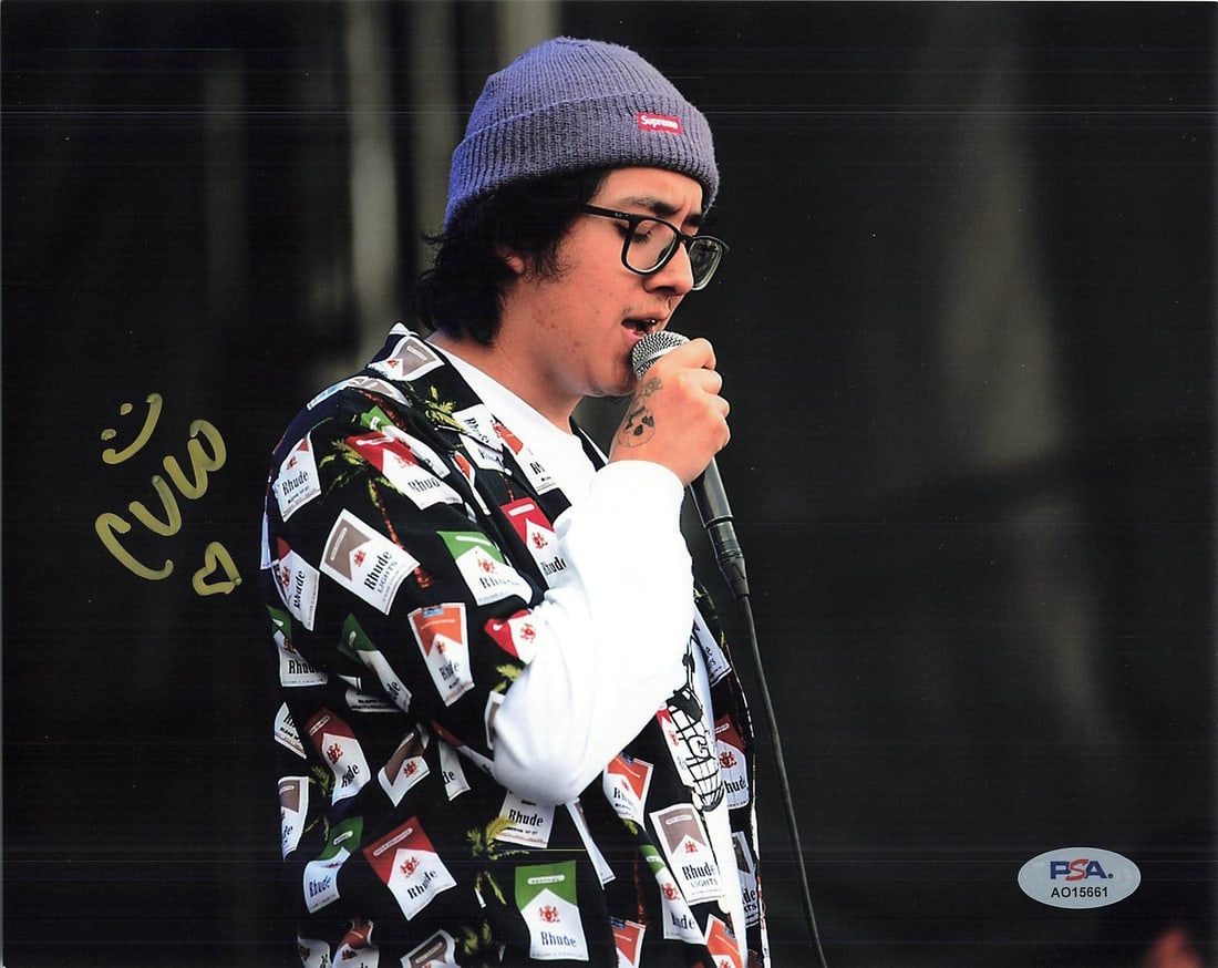 Cuco Autographed 8x10 Photo PSA/DNA Certified Musician: Cuco Autographed 8x10 Photo PSA/DNA Certified Musician This is an original 8x10 photograph autographed by the talented musician and singer-songwriter Cuco. The signature has been authenticated by PSA/