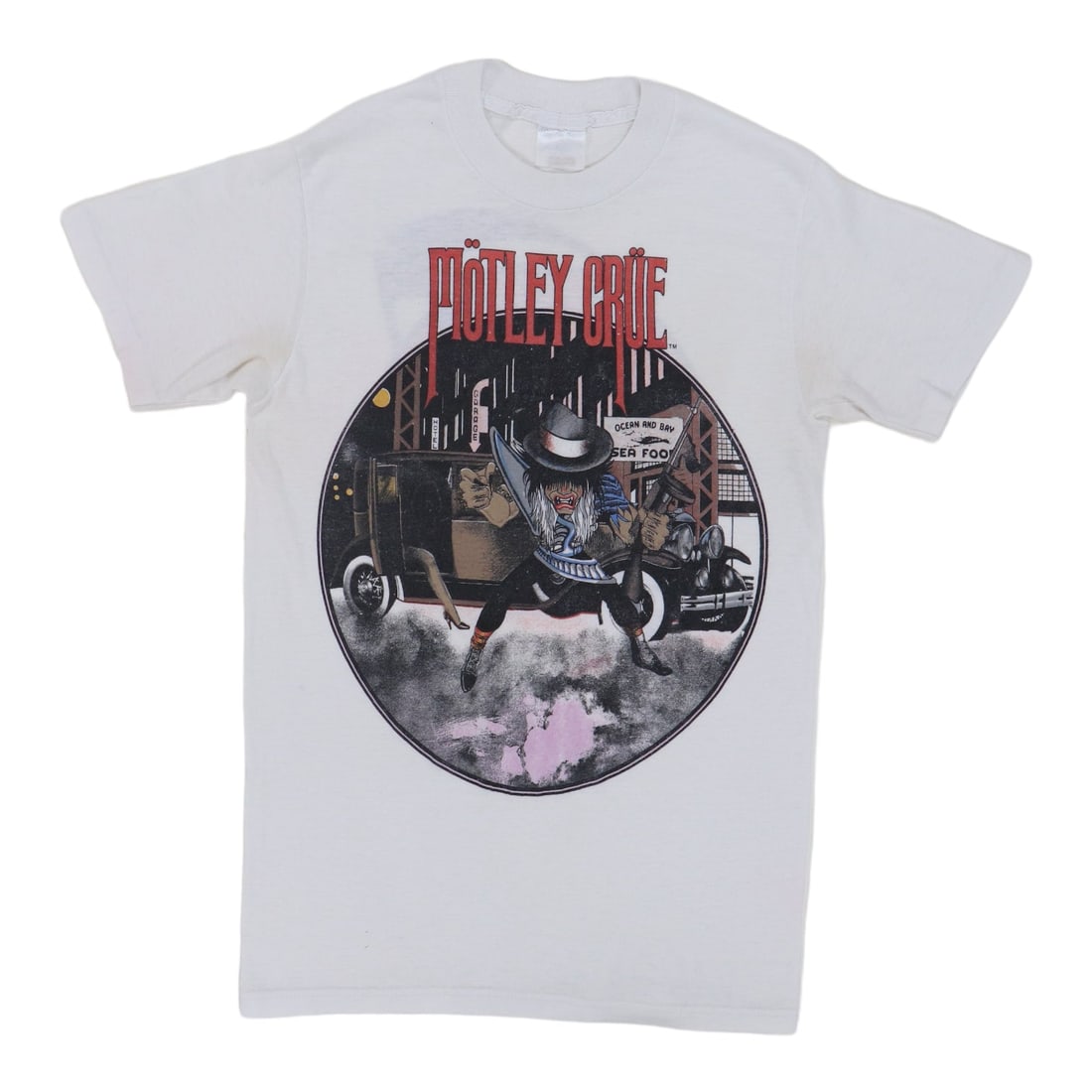 Vintage 1985 Motley Crue Pain Killers Tour White 50/50 Band T-Shirt (1 of 10)