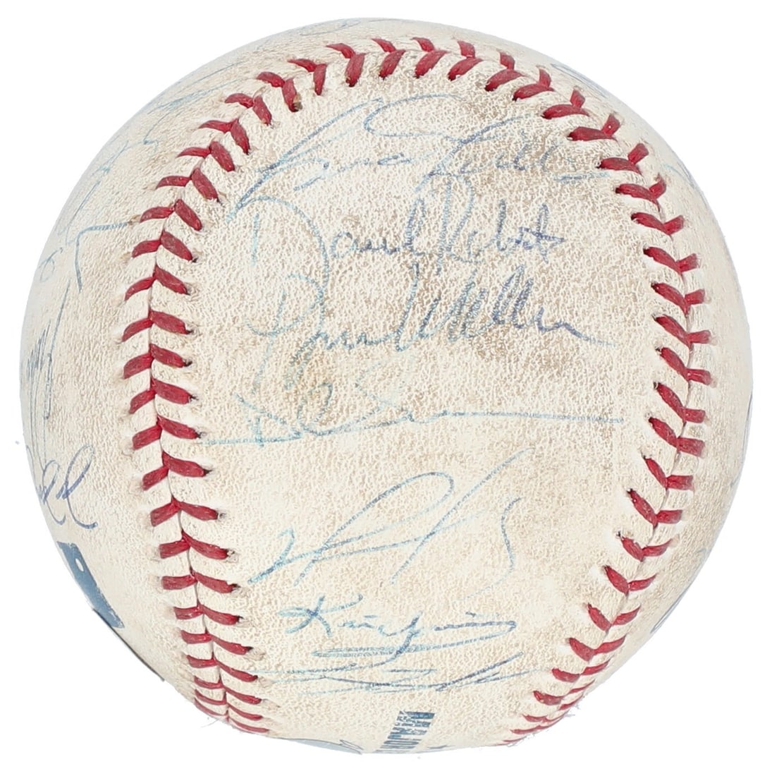 2004 Boston Red Sox Team Signed Game Used Baseball Beckett Authenticated (1 of 8)