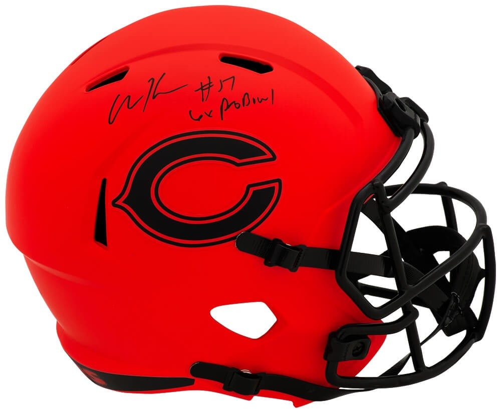 Signed Olin Kreutz Bears Riddell RAVE Replica Helmet 6x Pro Bowl (1 of 1)
