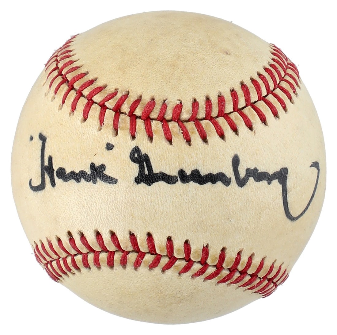 Hank Greenberg Autographed Official American League Baseball Beckett Auto 9 (1 of 3)