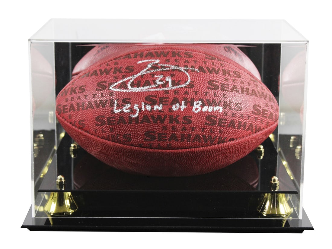 Earl Thomas Signed Seahawks Duke Football with Legion of Boom Inscription BAS Authenticated: Earl Thomas Signed Seahawks Duke Football with Legion of Boom Inscription BAS Authenticated This official Wilson "The Duke" Team Showcase Football has been personally signed by Earl Thomas, celebrated