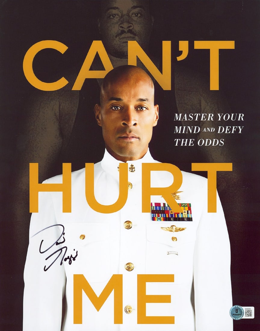 Beckett authenticated David Goggins signed 11x14 book cover photo (1 of 1)