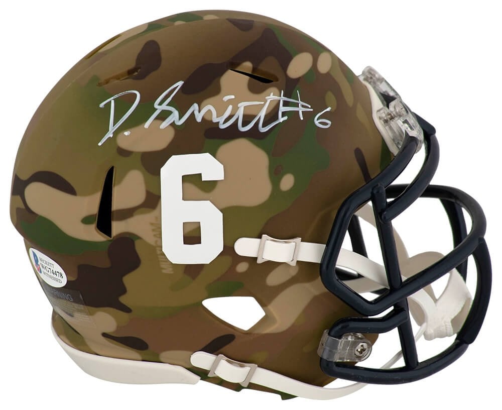 Devonta Smith Signed Alabama CAMO Mini Helmet with Beckett COA (1 of 1)