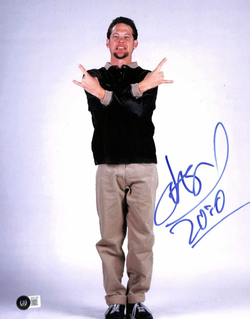 11x14 Jason Newsted autograph photo Beckett authenticated with 2010 inscription: 11x14 Jason Newsted autograph photo Beckett authenticated with 2010 inscription This 11x14 photograph is boldly hand-signed by Jason Newsted, the renowned bassist of Metallica. The autograph, along wi