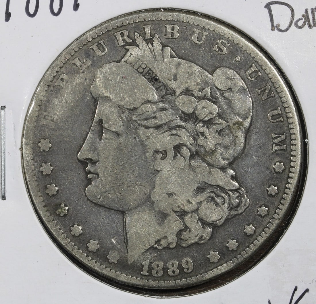 Carson City 1889-CC Morgan Silver Dollar Key Date: Carson City 1889-CC Morgan Silver Dollar Key Date This is an 1889-CC Morgan Silver Dollar, a key date coin minted in Carson City. The coin is circulated and made of silver with a fineness of 0.9. It i