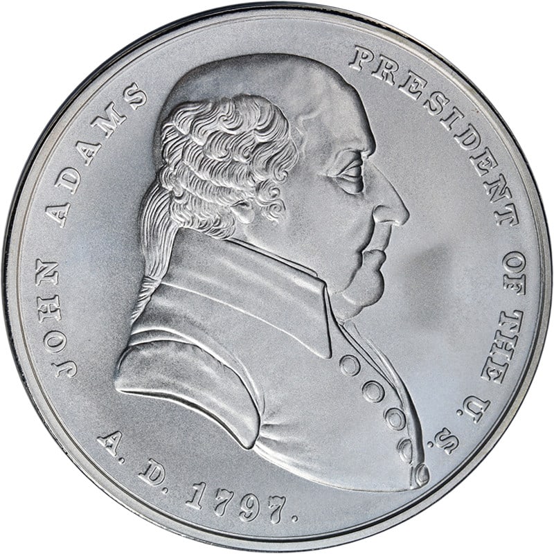 John Adams 1 oz 999 Silver Presidential Medal by US Mint Uncirculated (1 of 2)