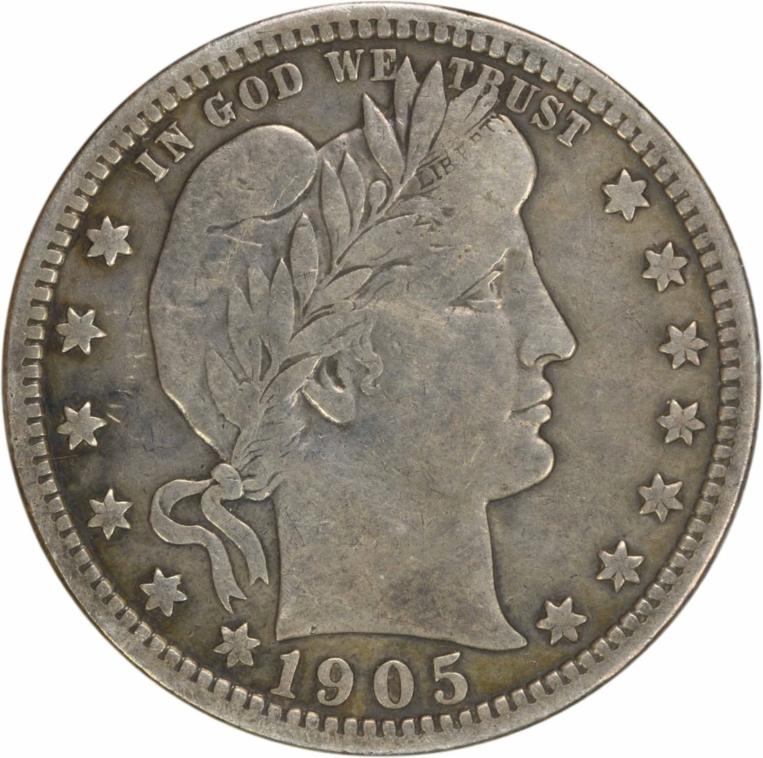 1905 Barber Quarter 25C Uncertified Silver Coin Philadelphia Mint: 1905 Barber Quarter 25C Uncertified Silver Coin Philadelphia Mint This 1905 Barber Silver Quarter is a remarkable piece of numismatic history. Struck in Philadelphia, this coin features the classic Ba