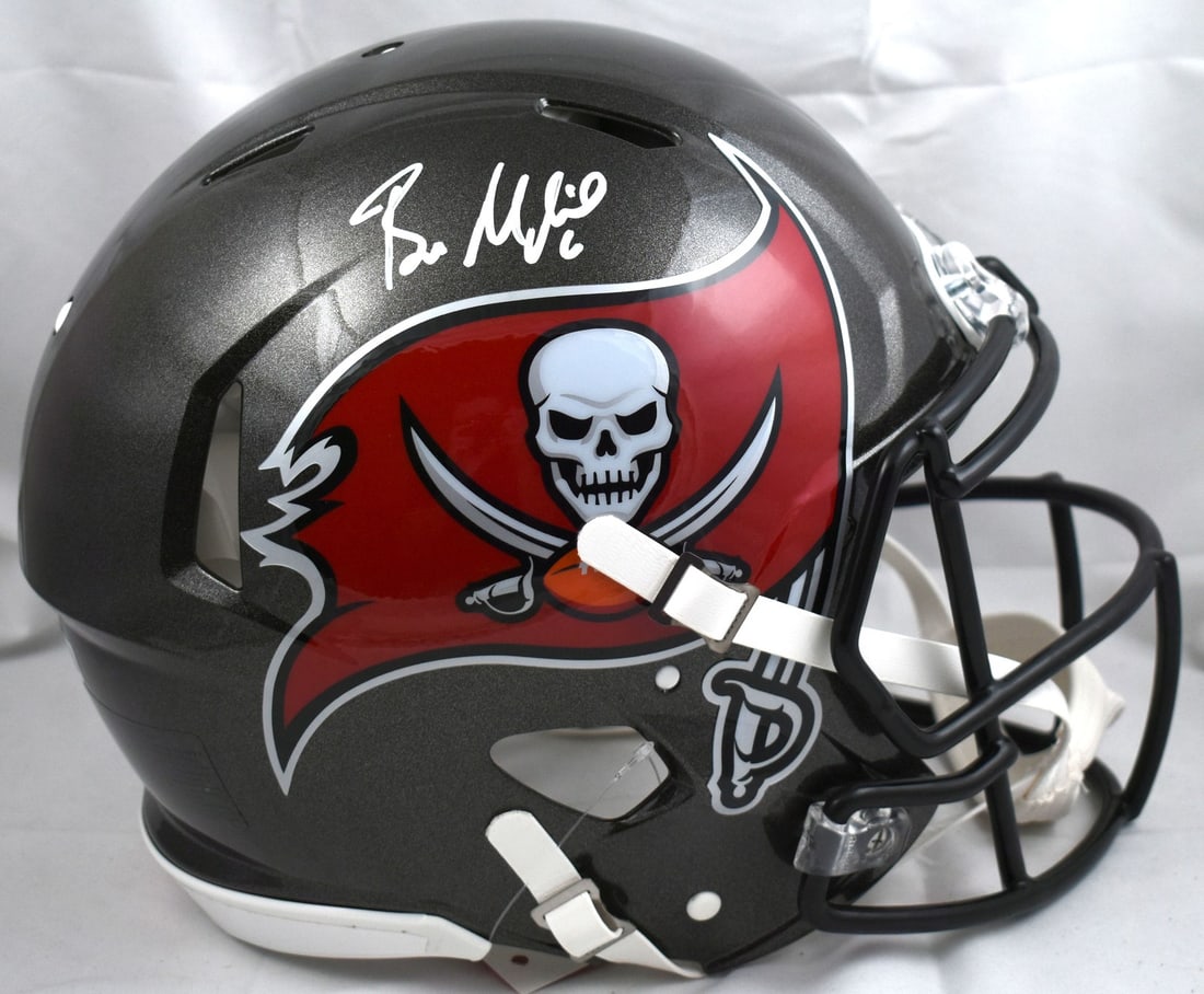 Baker Mayfield Autographed Tampa Bay Buccaneers Authentic Full Size Helmet Beckett Hologram (1 of 5)