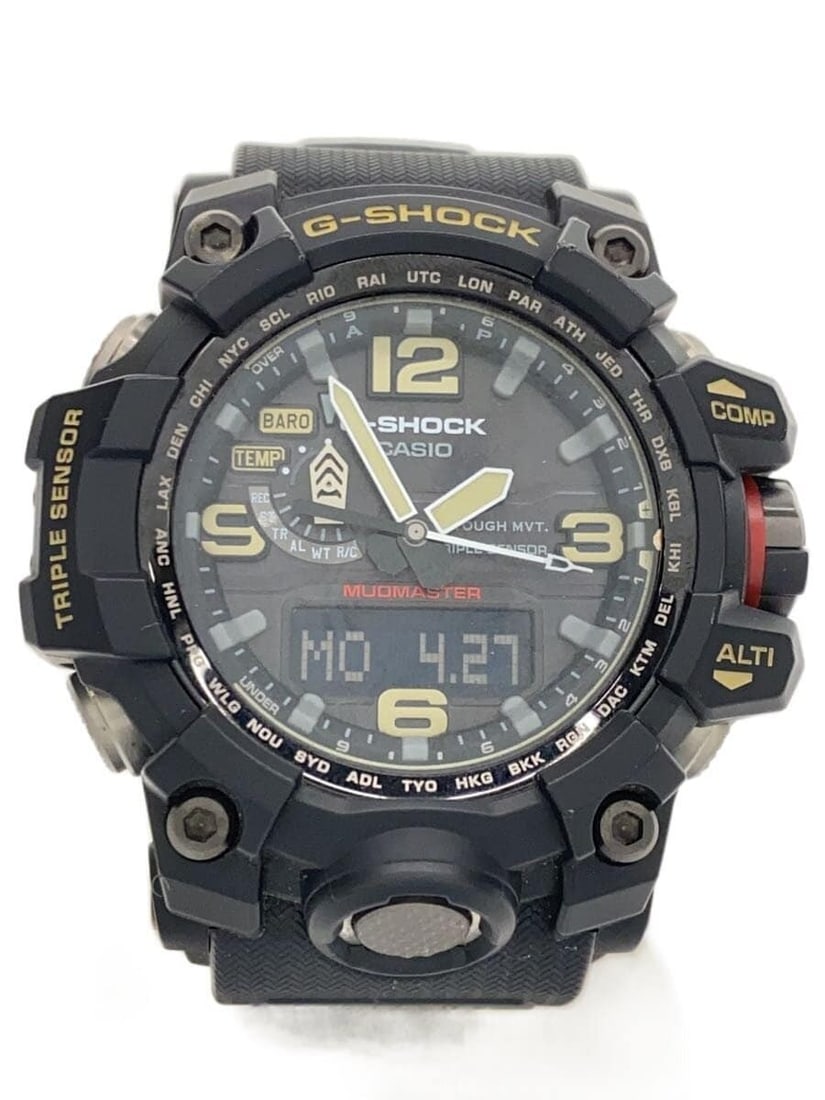 Casio G Shock Mudmaster GWG 1000 1AJF Solar Men's Wristwatch: Casio G Shock Mudmaster GWG 1000 1AJF Solar Men's Wristwatch This CASIO G-SHOCK MUDMASTER GWG-1000-1AJF is a solar-powered men's wristwatch from Japan. Featuring a robust black design, the watch offer