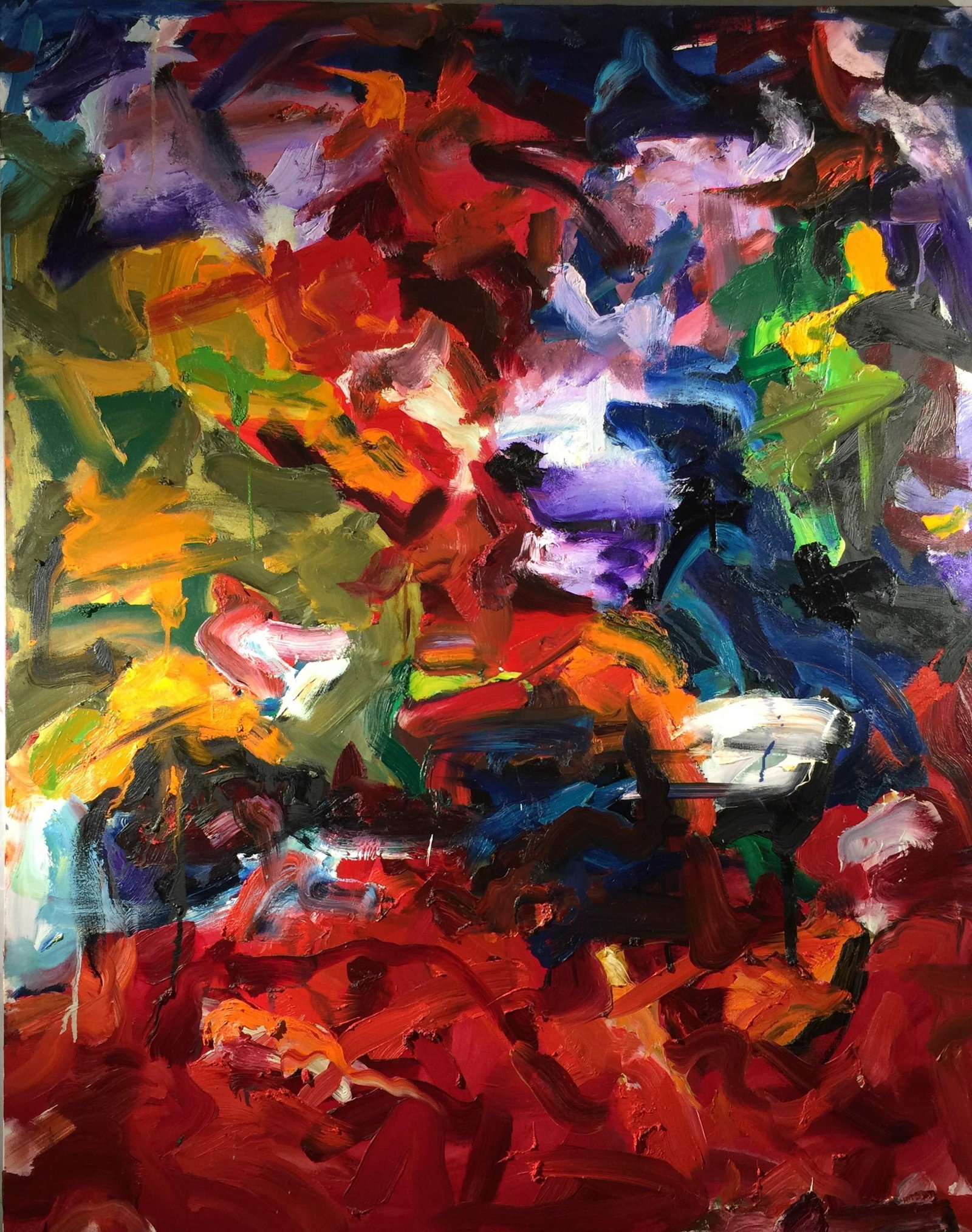 Yoram Katz Abstract Oil on Canvas Story No. 12 72 x 48 Inch 1996: Yoram Katz Abstract Oil on Canvas Story No. 12 72 x 48 Inch 1996 "Story No. 12" is an abstract oil painting by Yoram Katz created in 1996. This artwork features oil on canvas and reflects the artist's