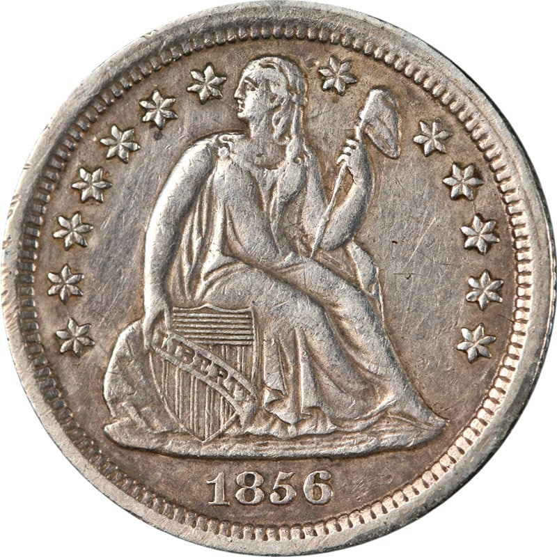 1856-O Seated Liberty Dime AU Details Silver Coin: 1856-O Seated Liberty Dime AU Details Silver Coin This 1856-O Seated Liberty Dime showcases nice eye appeal and a pleasing strike, making it a notable addition for collectors. The coin is graded as Ni