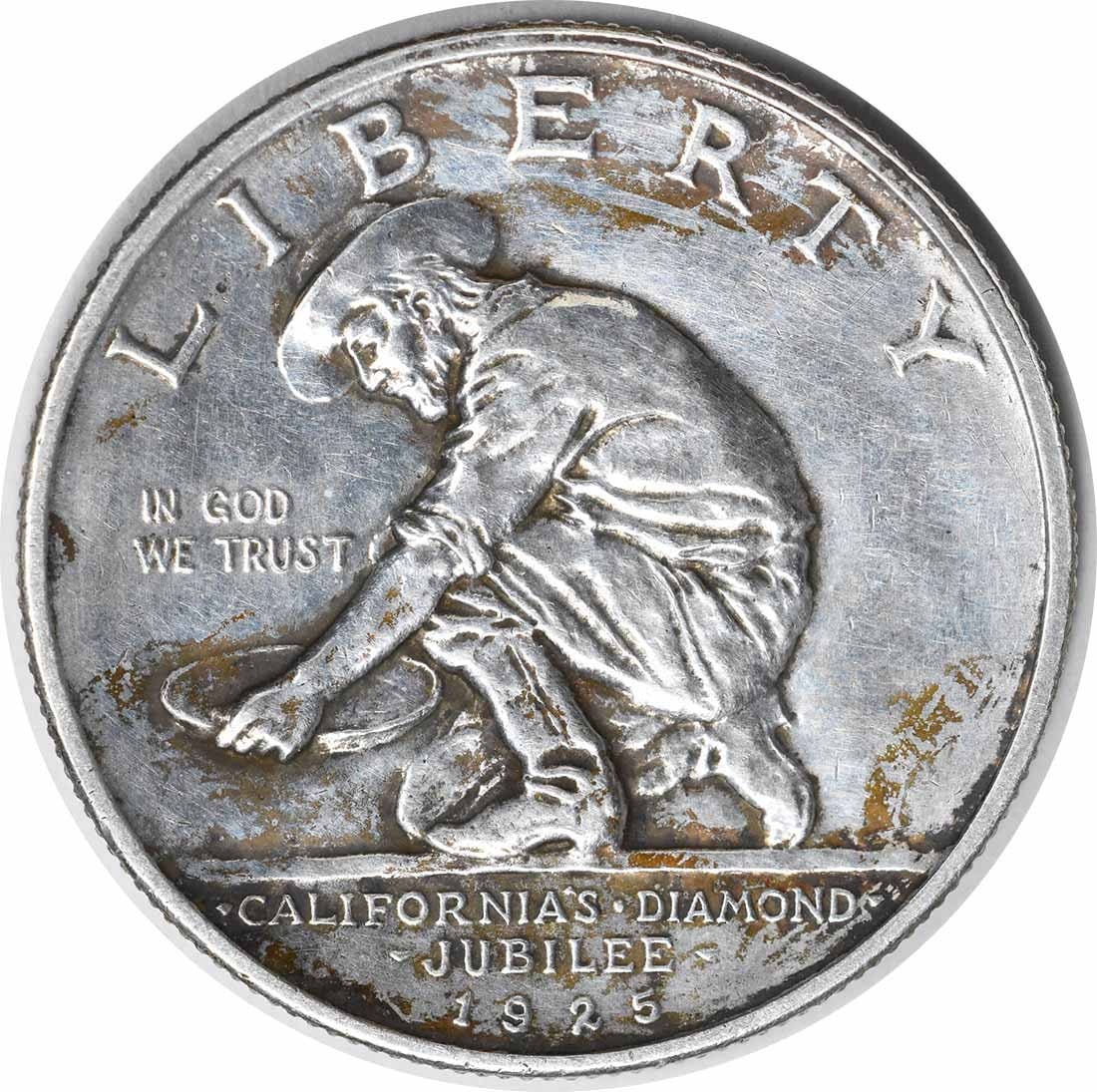 1925-S California Commemorative Silver Half Dollar AU Jo Mora (1 of 2)
