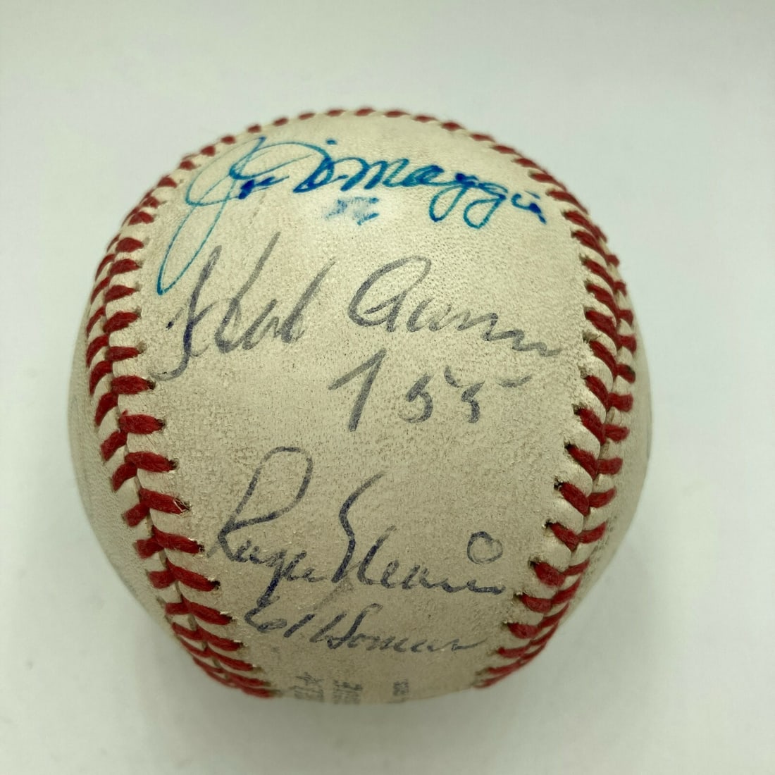 Roger Maris Joe DiMaggio Signed Baseball 61 HRS 56 Games JSA COA (1 of 9)