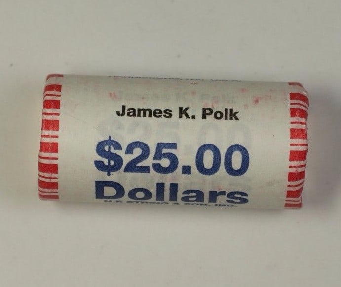 Roll of 25 James K Polk Presidential Dollars $1 Uncirculated (1 of 1)