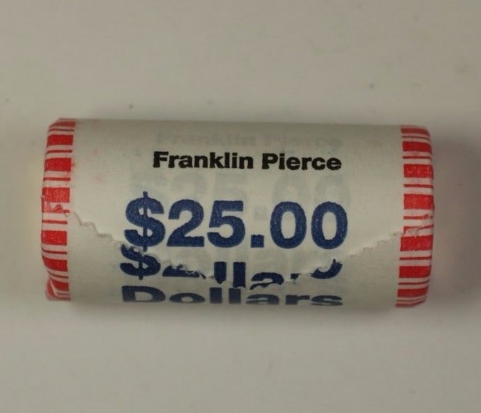 25 Franklin Pierce $1 Presidential Dollars Roll Copper Uncertified (1 of 1)
