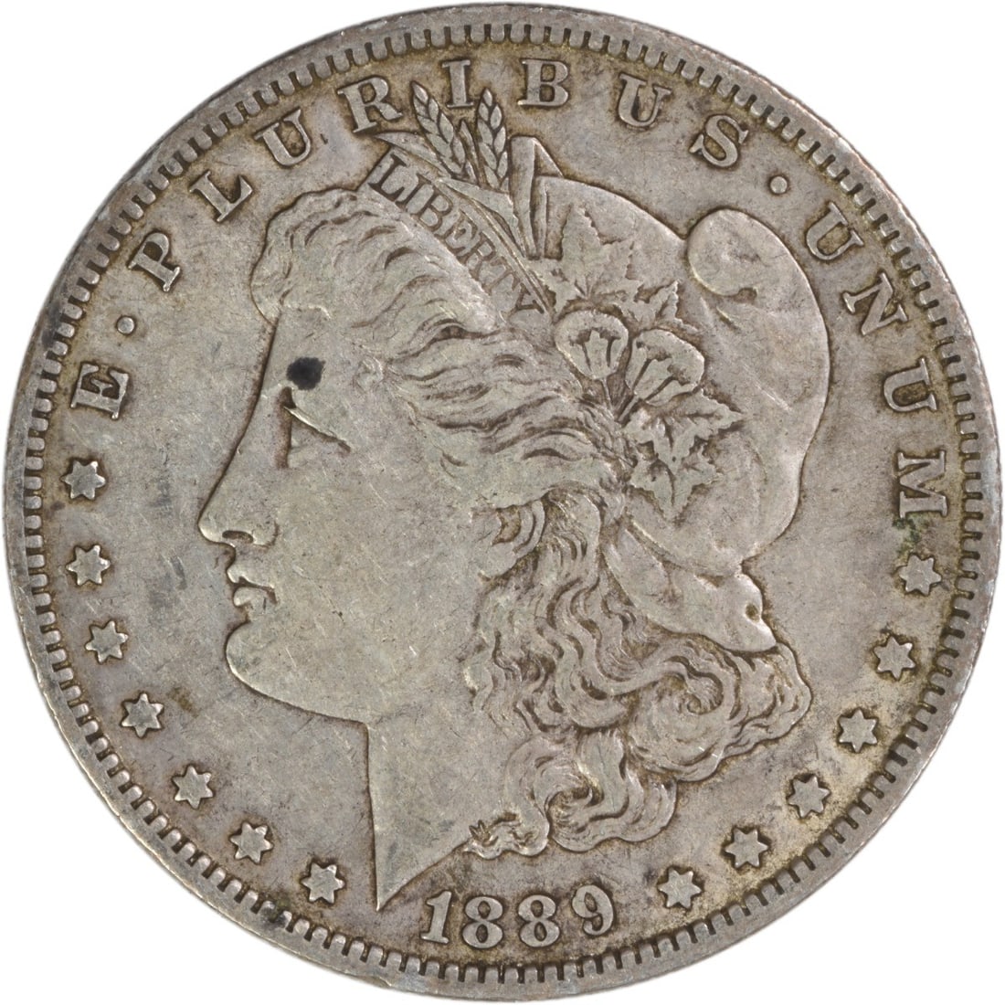 1889 O Morgan Dollar 90 Percent Silver EF Circulated Uncertified US Coin: 1889 O Morgan Dollar 90 Percent Silver EF Circulated Uncertified US Coin This 1889-O Morgan Silver Dollar is a Choice Extremely Fine example, struck at the New Orleans Mint. The coin is uncertified an