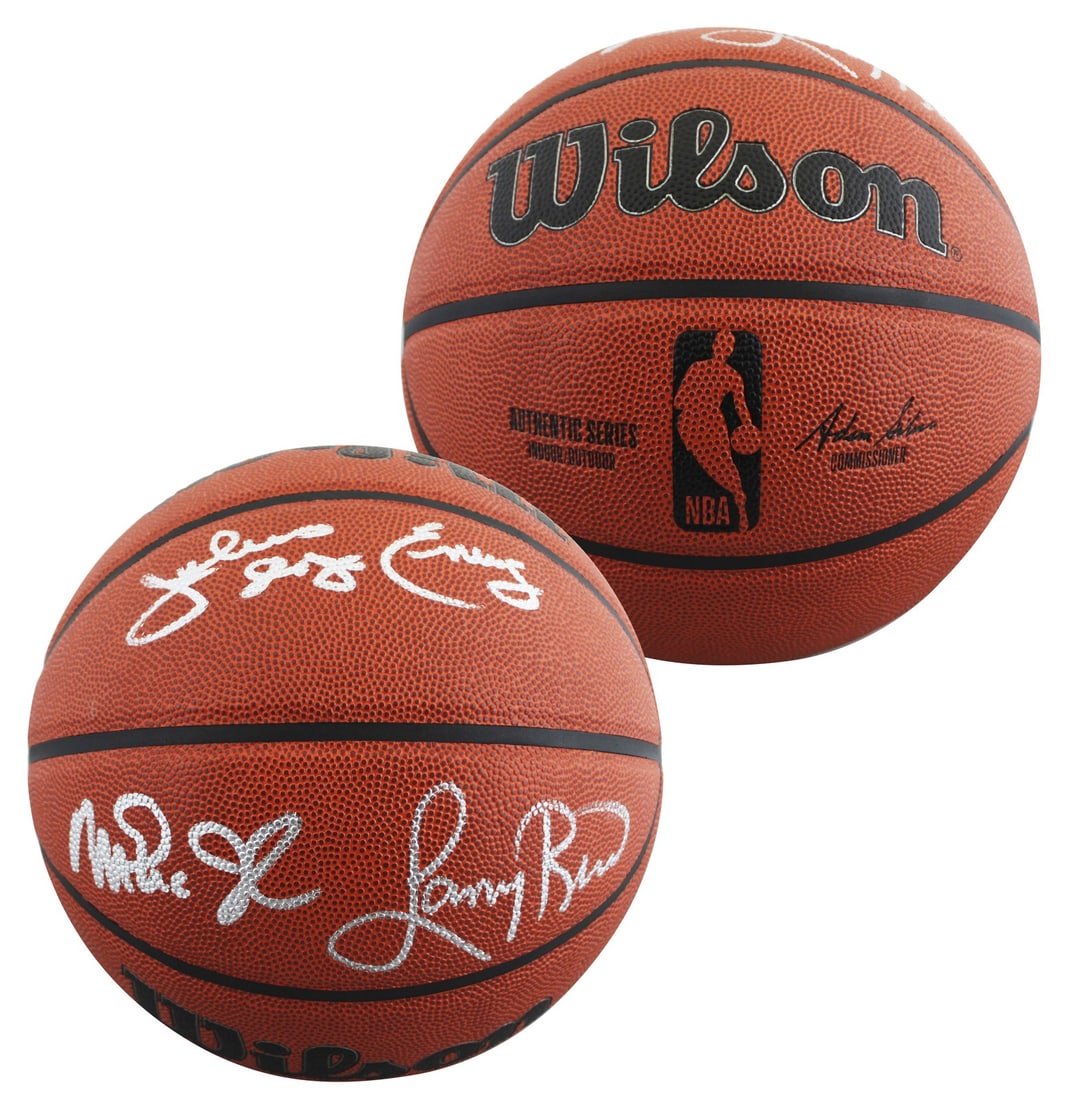 Wilson Basketball Signed by Magic Johnson Larry Bird Julius Erving Beckett Authenticated: Wilson Basketball Signed by Magic Johnson Larry Bird Julius Erving Beckett Authenticated This Wilson indoor/outdoor basketball has been personally signed by Magic Johnson, Larry Bird, and Julius "Dr. 