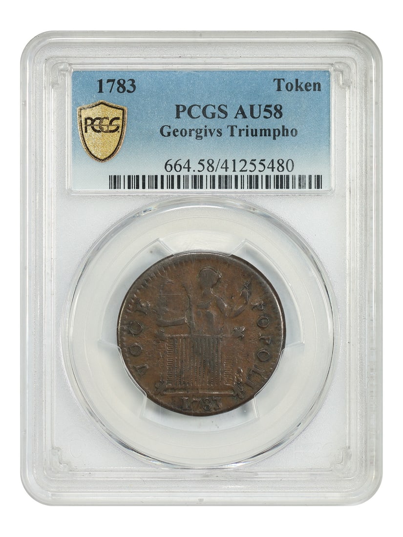1783 Washington Token PCGS AU58 Philadelphia Colonials (1 of 4)