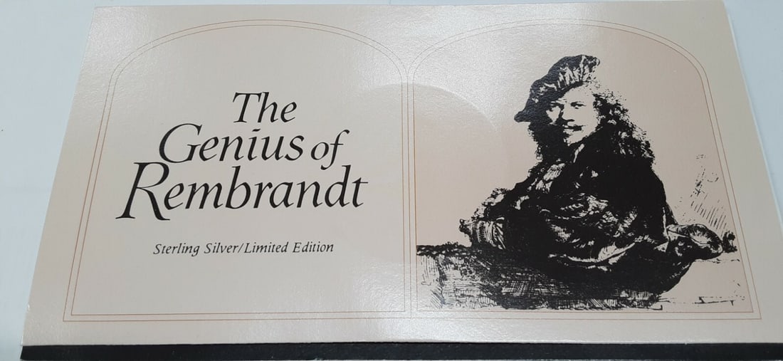 Sterling Silver Rembrandt Return of the Prodigal Son Medal by Franklin Mint in Card: Sterling Silver Rembrandt Return of the Prodigal Son Medal by Franklin Mint in Card This Franklin Mint silver medal features Rembrandt's The Return of the Prodigal Son, part of The Genius of Rembrandt