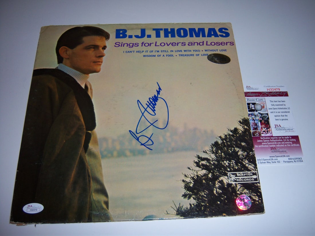 Signed BJ Thomas Sings for Lovers and Losers LP Album with JSA COA (1 of 1)