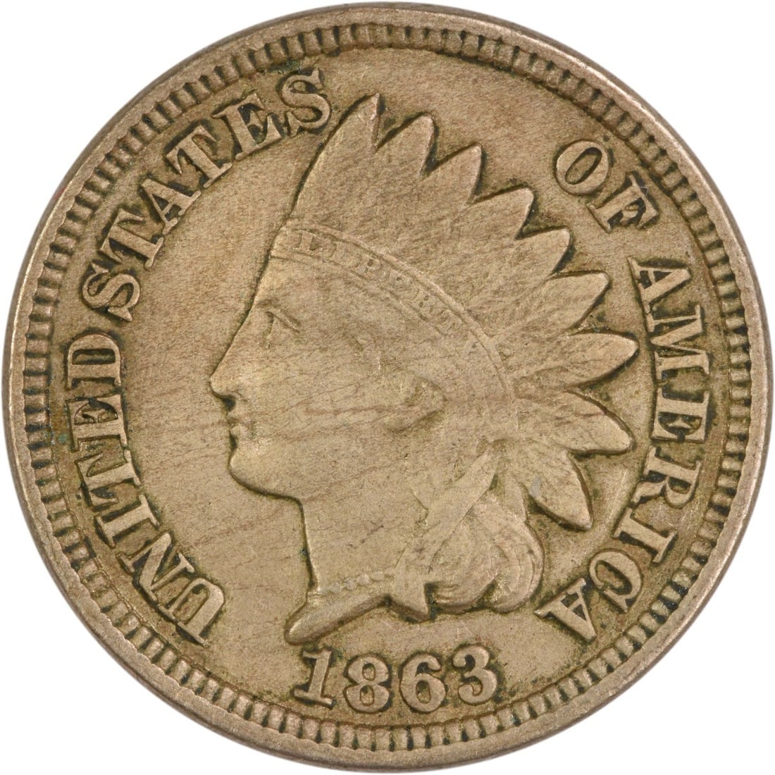 1863 Indian Head Cent EF Uncertified Philadelphia Mint Coin: 1863 Indian Head Cent EF Uncertified Philadelphia Mint Coin This 1863 Indian Cent is a classic piece of American numismatics, featuring the iconic Indian Head design by James Barton Longacre. Minted i