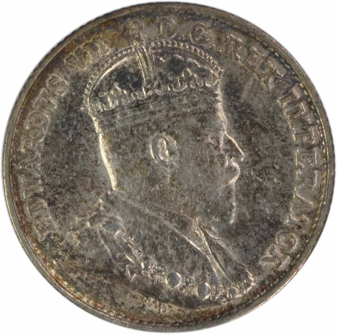 Canada 1908 5 Cents Large 8 KM13 AU Uncertified (1 of 2)