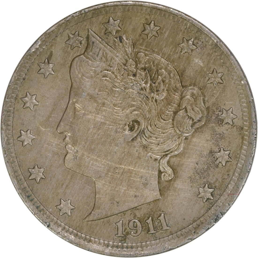 1911 Liberty Nickel 5C AU Uncertified Philadelphia Mint: 1911 Liberty Nickel 5C AU Uncertified Philadelphia Mint This 1911 Liberty Nickel is a fine addition for any coin collector. It features a grade of About Uncirculated (AU) and is a product of the Phila