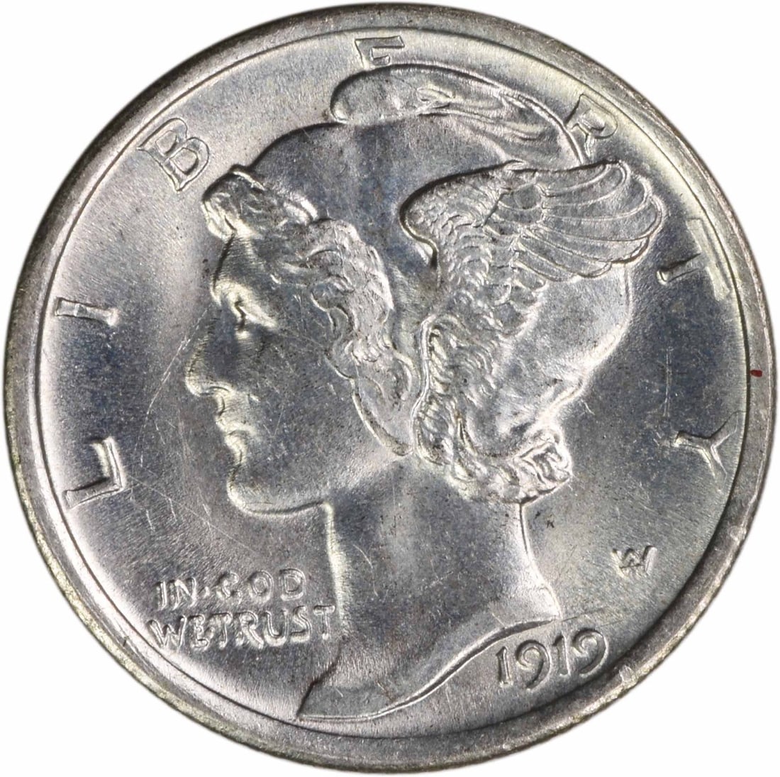 1919-D Mercury 10C Silver Coin Choice BU Uncertified: 1919-D Mercury 10C Silver Coin Choice BU Uncertified This is a 1919-D Mercury Silver Dime from the United States. The coin is composed of silver and features the Mercury design. It is graded as Choice