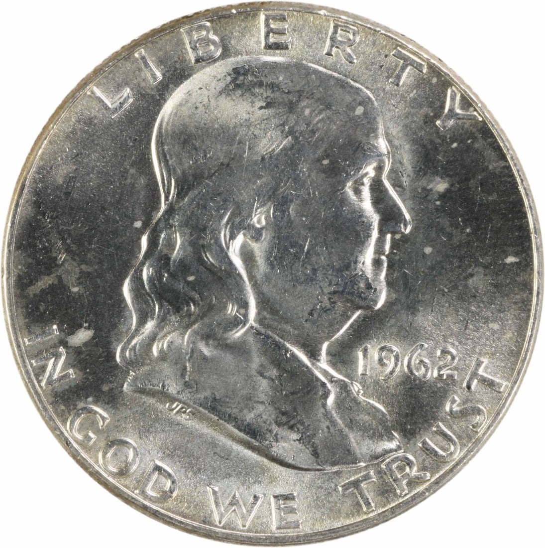 Choice BU 1962 D Silver Franklin Half Dollar Uncertified: Choice BU 1962 D Silver Franklin Half Dollar Uncertified This is a 1962-D Franklin Silver Half Dollar in Choice Brilliant Uncirculated condition. The coin is uncertified and features the Denver mint m