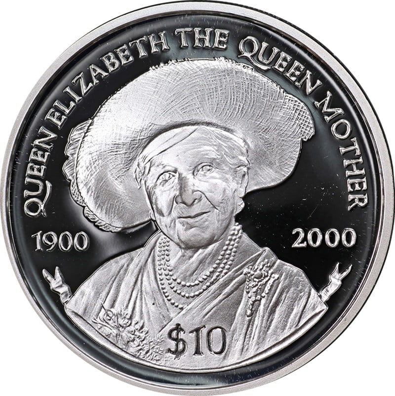 Proof Silver $10 Coin Queen Mother 100th 2000 British Virgin Islands (1 of 2)