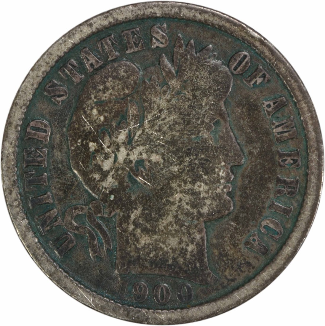 1900-O Barber Silver Dime 10C VG Uncertified 90% Silver (1 of 2)