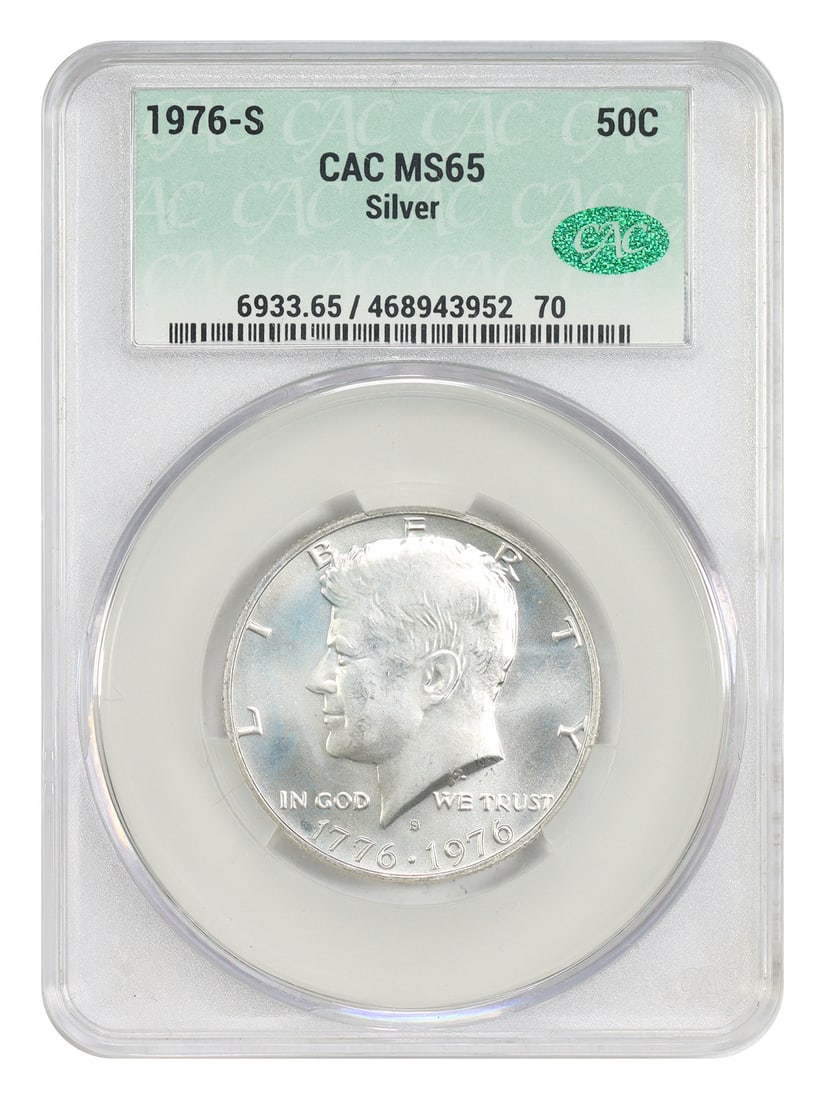 Kennedy Half Dollar 1976-S Silver CACG MS65 San Francisco Mint (1 of 4)