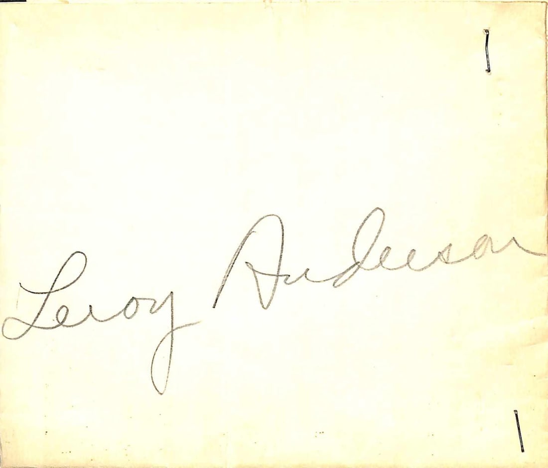 Beckett Authenticated Leroy Anderson Signed Autograph Cut (1 of 1)
