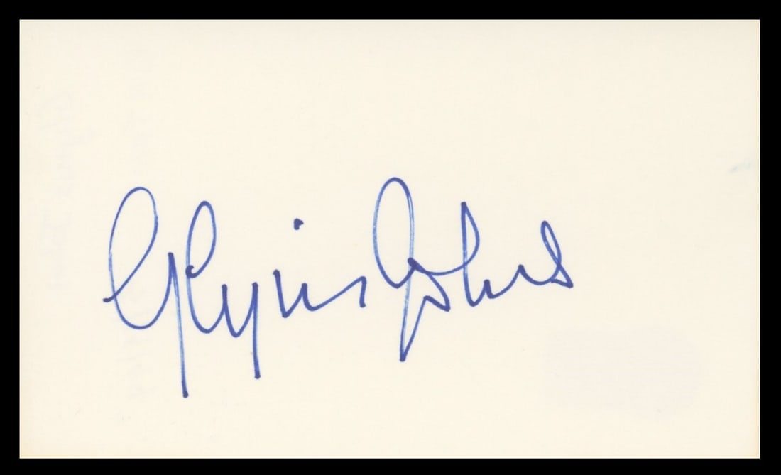 Glynis Johns Signed 3x5 Card Beckett Authenticated Mary Poppins Autograph: Glynis Johns Signed 3x5 Card Beckett Authenticated Mary Poppins Autograph This 3x5 index card features the authentic signature of Glynis Johns, known for her role in Mary Poppins. The autograph has be