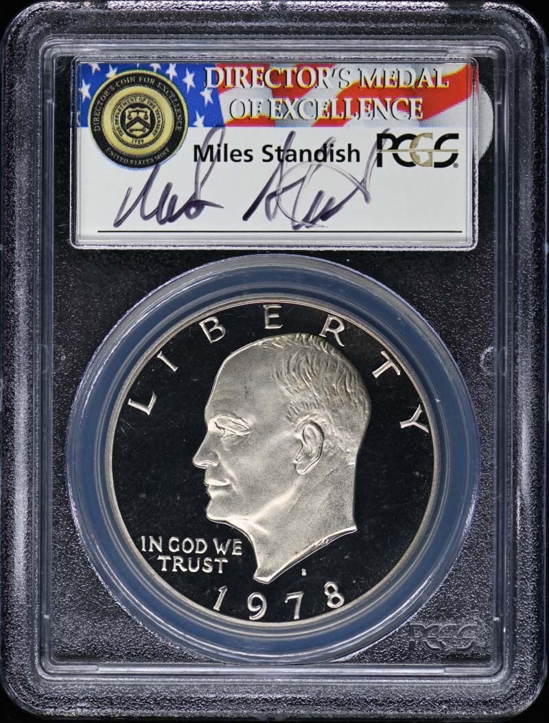 1978-S Eisenhower Dollar PCGS PR69DCAM Uncirculated Coin: 1978-S Eisenhower Dollar PCGS PR69DCAM Uncirculated Coin This 1978-S Eisenhower Dollar is an impressive addition for any coin collector. Certified by PCGS, it boasts a high grade of PR69 with a Deep C