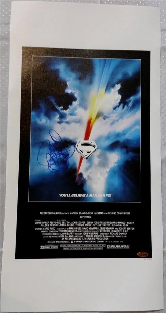 Rare Richard Donner Signed 11x17 Superman Canvas Photo PSA/DNA Authenticated: Rare Richard Donner Signed 11x17 Superman Canvas Photo PSA/DNA Authenticated This is an authentic 11x17 canvas photograph featuring the iconic film 'Superman,' signed by director Richard Donner. The i