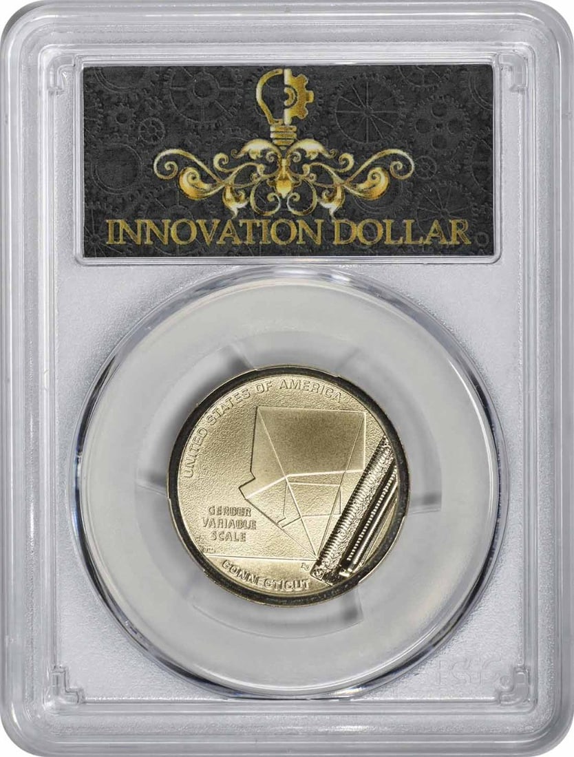 PCGS PR70 FS Connecticut Innovation Dollar 2020 S Variable Reverse Proof (1 of 2)